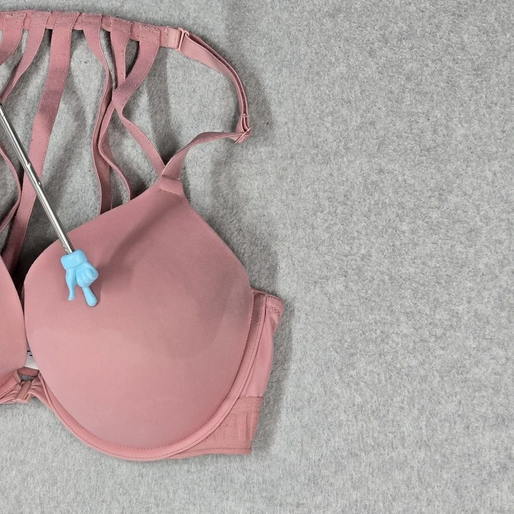 PINK Women Bra 36D Pink Wear Everywhere Push Up Underwired Front Closure READ